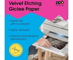 Ppd ppd-77-25 inkjet fine art etching baltas velvet 270 g fotopopierius matinis su švelnia tekstūra 25 x A3