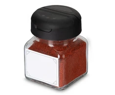 Practic Indeliai biriems prieskoniams su dangteliu 120 ml juodi + 3 lipdukai nemokamai