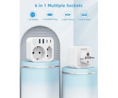 Prailginimo laidas su Usb-c, jungikliu, baltas