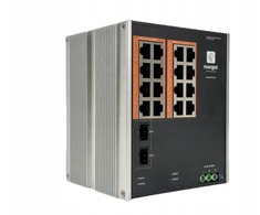 Pramoninis switch'as 16x Poe Din Ma-ac-fp1218 Gigabit kameroms