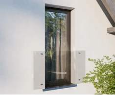 Prancūziškas balkonas stiklinis baliustrada Portfenetr Rzygownik 150x90 Inox