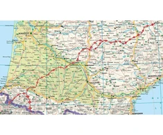 Prancūziškasis šv. Jokūbo kelias. Via Podiensis nuo Le Puy-en-velay iki Pirėnų. 33 etapai. Su Gps takeliais.