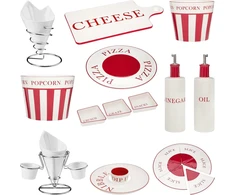 Premier Housewares Hollywood picos lėkštė, raudona, kreminė, akmens masė
