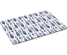 Rankšluostis Premier Housewares Pisces padėkliukai, kamštis, mėlyna, 29 x 0.69 x 22 cm