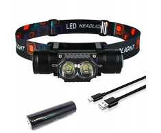 Premium! Maxvision M25s 1200lm Led galvos žibintas 2*t6 Led + aku 18650