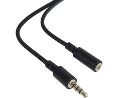 Premiumcord 3m 3.5mm 4 kontaktų audio balso audio jack kabelis prailginimo laidas aux ausinių audio prailginimo kabelis M/f