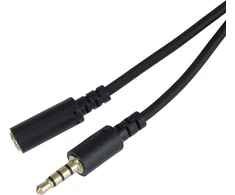 Premiumcord 3m 3.5mm 4 kontaktų audio balso audio jack kabelis prailginimo laidas aux ausinių audio prailginimo kabelis M/f