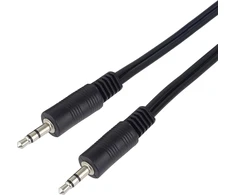 Premiumcord stereo jack kabelis 3 m, 3.5 mm stereo jack kištukas į kištuką, aux ausinių garso jungties kabelis televizoriams, mobiliesiems telefonams, mp3, hifi ekranuotas juodas 3 m