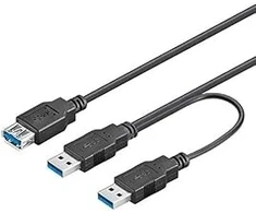 Premiumcord Usb 3.0 Y tipo laidas, 0.3m, juodas