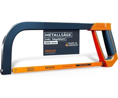 Presch Pjūklas metalui 300 mm – su bi-metaliniu pjūkleliu tiksliam pjovimui – 90° pjūklelio pasukimas horizontaliems ir vertikaliems pjūviams – ergonomiška rankena su tvirtinimo veržliarakčiu