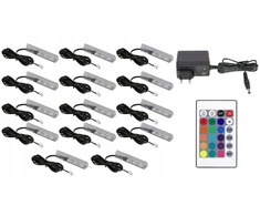 Presence Light Led 14x led rgb spaustukai lentynoms stiklams komplektas