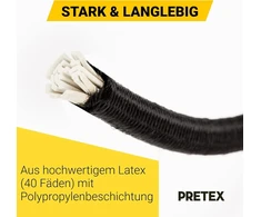 Pretex guminis įtempiklis su rutuliu arba kabliu reklaminiams stendams, brezentams, pavėsinėms, palapinėms, plėtiklio kilpos, brezento laikikliai, guminis įtempiklis, palapinės guma, tvirtinimo guma