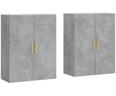 Prie sienos montuojamos spintelės, 2vnt., betono, 69,5x34x90cm