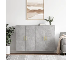Prie sienos montuojamos spintelės, 2vnt., betono, 69,5x34x90cm