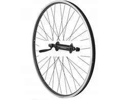Priekinis 26 colių dviračio ratas kūginis juodas shimano tx 500 v-brake