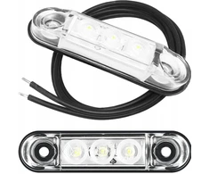 Priekinis baltas gabaritinis žibintas Led Ld2438 slim Puspriekabė Auto Tralas
