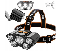 Priekinis žibintas, atsparus vandeniui, 5 Led, 4 apšvietimo režimai, stipri šviesa