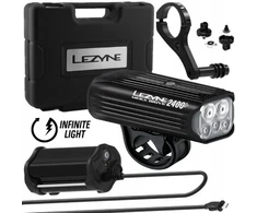 Priekinis žibintas Lezyne Mega Drive 2400+ powerbank Infinite Pack Xl+ dėkle