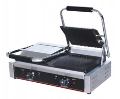 Prima Tech kontaktinis grilis, skrudintuvas, galingas 4400 W, rifliuotas, skirtas bandelėms, panini + dovana