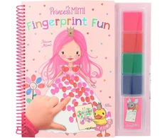 Princess Mimi Pirštų Dažymo Knygelė su 4 Spalvų Pagalvėlėmis