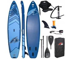 Pripučiama Sup lenta F2 Axxis 12'2" Navy Mėlyna Combo Irklas 2in1 Sėdynė