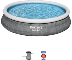 Pripučiamas baseinas Bestway 457 x 84 cm pilkas 9677 L