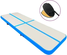 Pripučiamas gimnastikos kilimėlis, mėlynas, 400x100x20cm, PVC