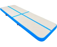 Pripučiamas gimnastikos kilimėlis, mėlynas, 400x100x20cm, PVC