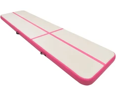 Pripučiamas gimnastikos kilimėlis, rožinis, 800x100x20cm, PVC