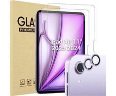 Procase 2 vnt. ekrano apsaugų, skirtų Ipad Air 11 colių 2025 M3/2024 M2 + 2 vnt. kameros objektyvo apsaugų, tinkančių Ipad spalvoms, 9h grūdintas apsauginis stiklas, skirtas Ipad Air 11 colių 2025 M3 / 2024 M2
