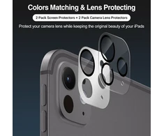 Procase 2 vnt. ekrano apsaugų, skirtų Ipad Pro 13 colių (m4) 2024, įskaitant 2 kameros objektyvo ekrano apsaugas, 9h kietumo Hd grūdinto stiklo apsauga, skirta Ipad Pro 13 colių 7 Gen 2024, skaidri + sidabrinė