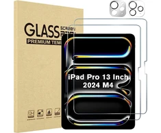 Procase 2 vnt. ekrano apsaugų, skirtų Ipad Pro 13 colių (m4) 2024, įskaitant 2 kameros objektyvo ekrano apsaugas, 9h kietumo Hd grūdinto stiklo apsauga, skirta Ipad Pro 13 colių 7 Gen 2024, skaidri + sidabrinė
