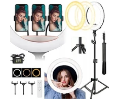 Profesionali Led Ring lempa 56cm fotografijai, makiažui + masyvus stovas