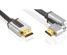 Profigold 1m pasukamas didelės spartos hdmi kabelis su 99,996% ofc variu ir 24k kietojo aukso jungtimis