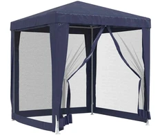 Proginė palapinė su 4 tinklinėmis sienomis, mėlyna, 2x2m, HDPE