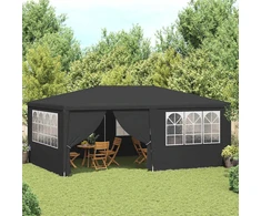 Proginė palapinė su šoninėmis sienomis, antracito, 4x6m, 90g/m²