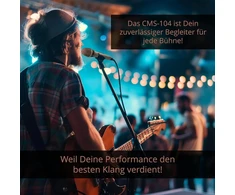 Pronomic Cml-104 kondensatorinis mikrofonas tiksliam garso įrašymui - rankinis mikrofonas su apsauga nuo vėjo - kardioidinis dainavimo mikrofonas - studijinis mikrofonas scenai - su spaustuku ir krepšiu