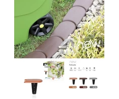 Prosper Plast Ipak1-405u 382.7 x 11.5 cm "plaska" akmens imitacijos tvorelė - pilka (32 vnt.)