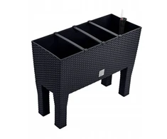 Prosperplast Gėlynas Rato Case High 80cm antracito spalvos su kojelėmis