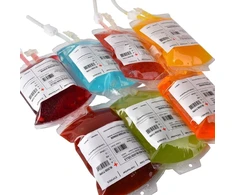 Protastic 5 x kraujo maišelių iv lašelinės gėrimų indai, idealūs teminiams siaubo Helovino vakarėliams drakulos/vampyro tema - 350 ml vakarėlio dovanų gėrimų puodeliai