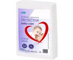 Protectiva Baby Care paklotai 60x90 cm, 8 vnt. vienkartiniai ir patogūs