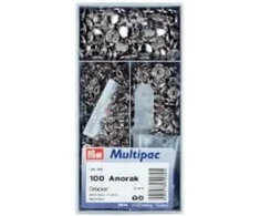 Prym 390270 Nf spaudės striukei su Gr – 15 mm, sidabrinė
