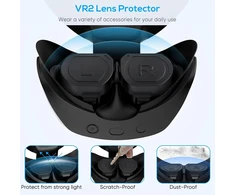 Ps vr2 objektyvo dangtelis silikoninis apsauginis dangtelis, skirtas playstation vr2 akiniams, lengvai plaunamas ir džiovinamas ore, atsparus dulkėms, įbrėžimams ir riebalams, lengvas priedas, skirtas playstation vr2 objektyvui