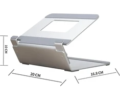 Psitek ergonomiškas nešiojamojo kompiuterio stovas - 3 mm 6061 aliuminis, nešiojamojo kompiuterio pakėlimo stovas, aušinimo dizainas, skirtas nešiojamiesiems kompiuteriams iki 17 colių, stabilus ir saugus, patentuotas vietą taupantis sprendimas