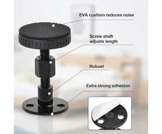 Fotelis Ptjjxa 4 vnt. tarpiklių sienai 47–64 mm, lovos rėmo stabilizatorius nuo vibracijos, galvūgalio stabilizatorius, reguliuojamas lovos rėmas, lovos sienos stabdiklis lovoms, spintelėms, sofoms, juodas (b)