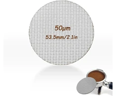 Puck filtras, kavos portafiltras Puck sietelis maistinės klasės nerūdijančio plieno kavos paruošimo filtro sietas 50 μm filtro smulkumas (53,5 mm)
