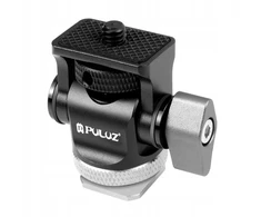 Objektyvas Puluz Mini trikojis su rutuline galvute, 1/4" sraigtas, 360 laipsnių pasukamas hot shoe adapteris