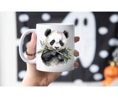 Puodelis + pagalvė + krepšys Panda Set Little Panda eucalyptus