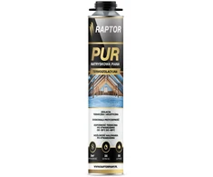 Pur termoizoliacinės purškiamos putos apšiltinimui Raptor 750ml du purkštukai