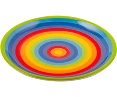 Purity Style Rainbow Stripe rankomis tapyta keraminė lėkštė 21 cm skersmens, vidutinė lėkštė